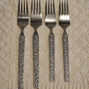 Monterey ~ Riviera Stainless Steel Japan ~ 2 Dinner, 2 Salad Forks